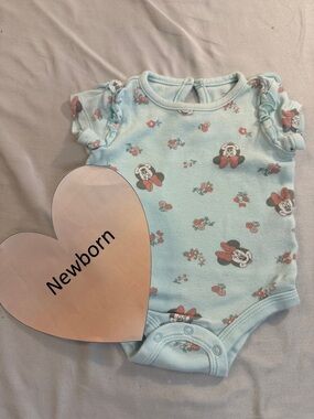 Disney - Short sleeve Minnie Mouse Baby Onesie Top